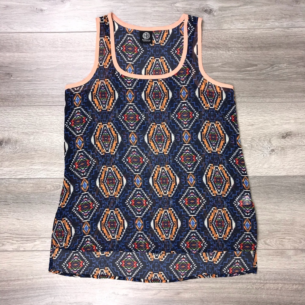 NWOT Bobeau Sleeveless Semi Sheer Tank Blouse Size Small - Picture 3 of 9